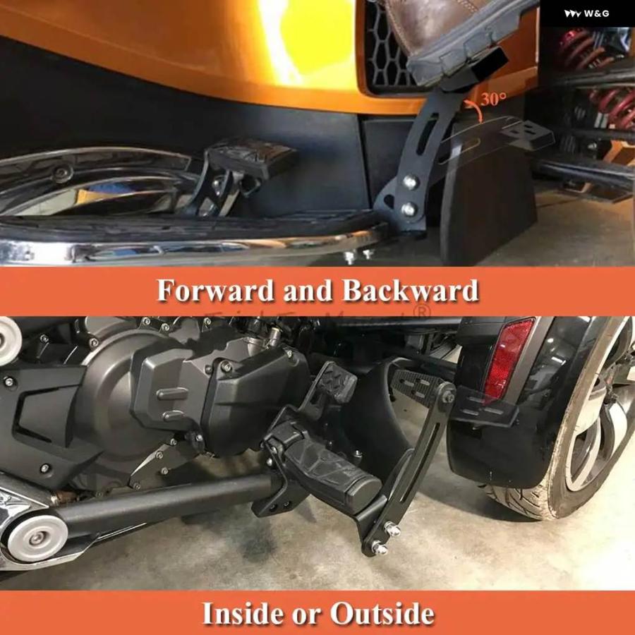 並行輸入品フットペグ フットレスト エクステンション フロアボードキット ペダル パッド 1組 CAN AM SPYDER RT 2010-2019_3