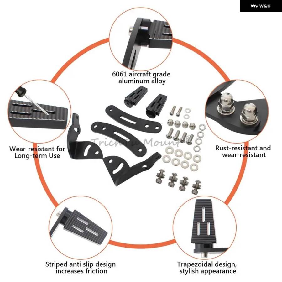 並行輸入品フットペグ フットレスト エクステンション フロアボードキット ペダル パッド 1組 CAN AM SPYDER RT 2010-2019_5