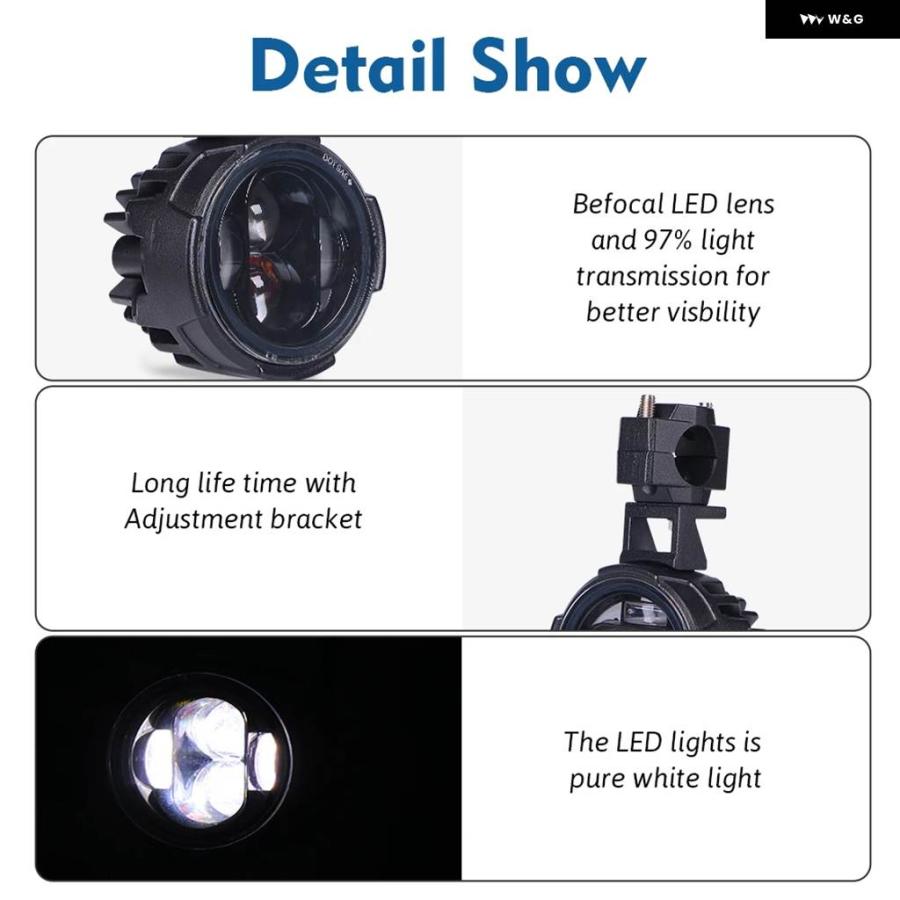 並行輸入品デューク125 250 390690 790 アドベンチャーR ホンダ アフリカツインCRF1000L オートバイ LED フォグランプ 補助運転灯の画像