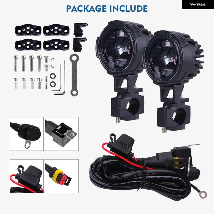 並行輸入品デューク125 250 390690 790 アドベンチャーR ホンダ アフリカツインCRF1000L オートバイ LED フォグランプ 補助運転灯の画像
