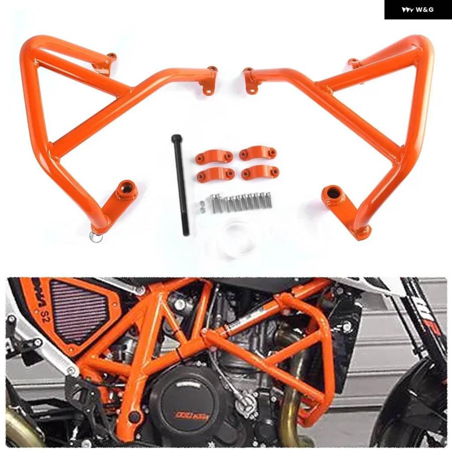 並行輸入品 バイク エンジン ガード クラッシュ バー スタント ケージ フレーム プロテクション バンパー KTM デューク 690 2012年 - 18_1