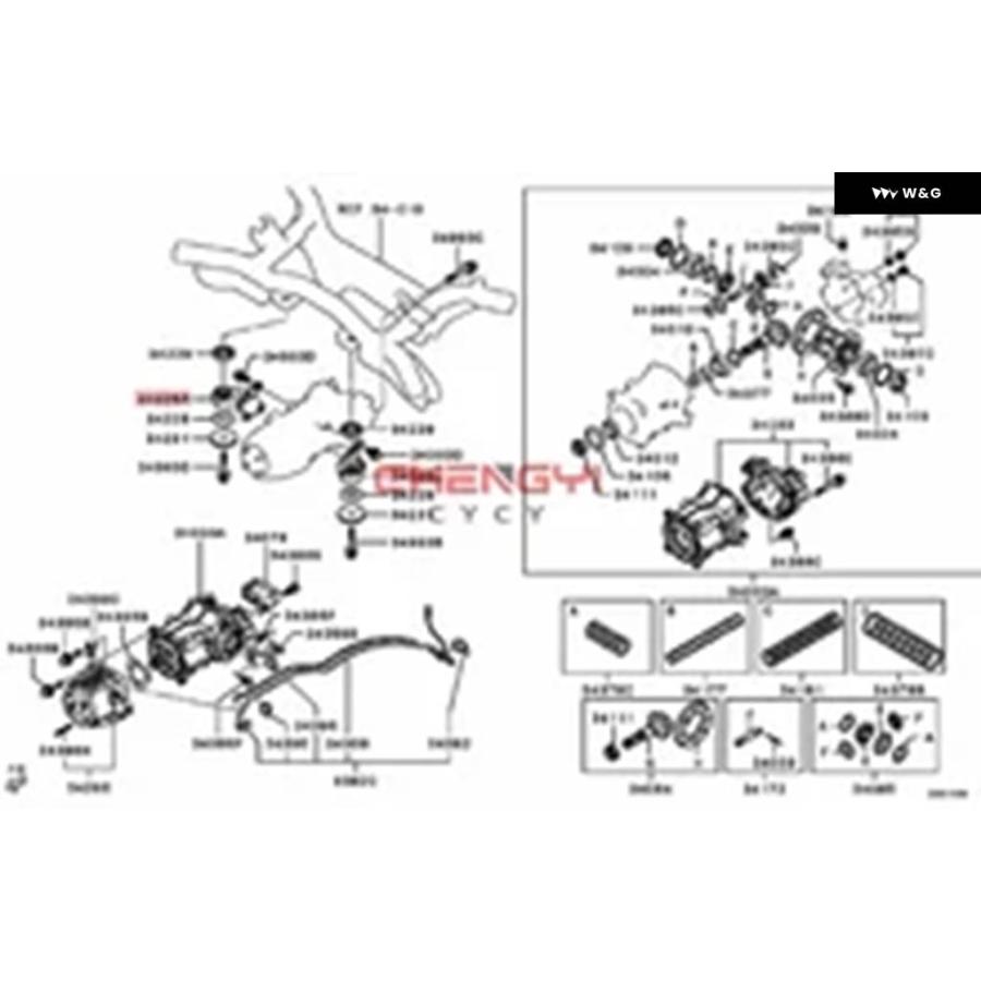 ブランド登録なし - 並行輸入品 リアディファレンシャル 鉤括弧 ブッシング 三菱 アウトランダー ASX RVR GA2W CW4W CW5W CW6W CY4W GF8W GF7W 3517A073