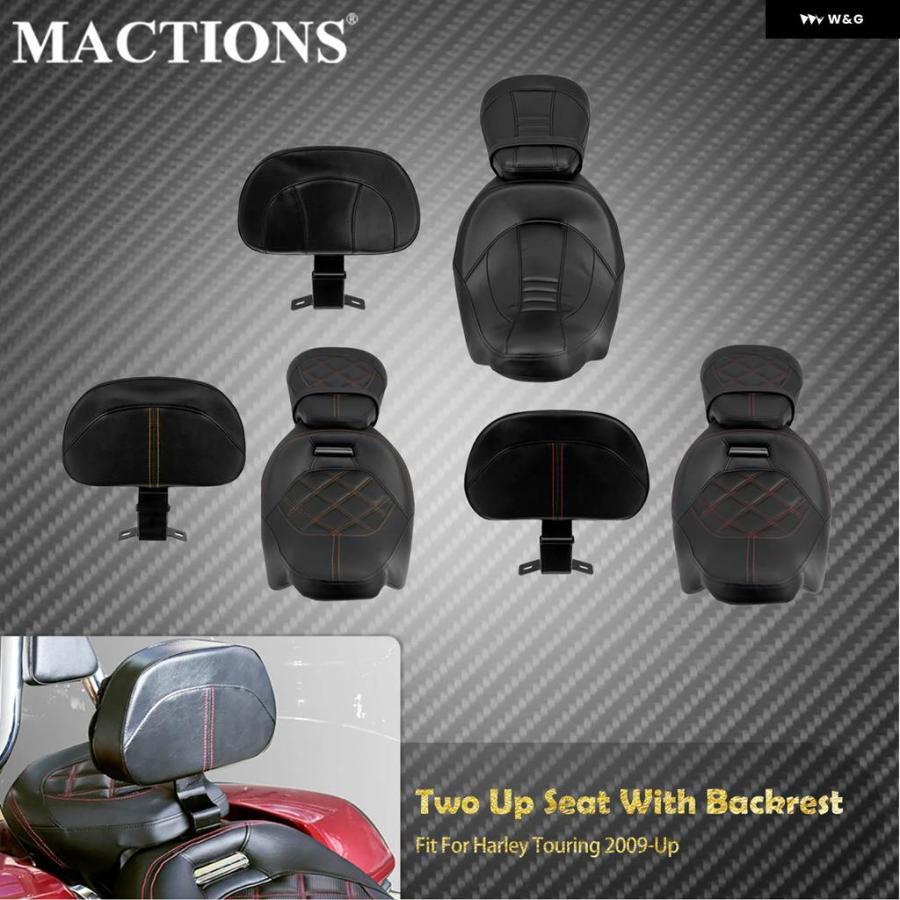 並行輸入品 オートバイ ドライバー同乗者ツーアップシートライダーフロントバックレスト ハーレー ツーリングエレクトラストリー_4