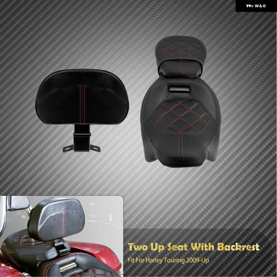 並行輸入品 オートバイ ドライバー同乗者ツーアップシートライダーフロントバックレスト ハーレー ツーリングエレクトラストリー_7