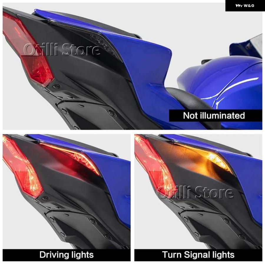 並行輸入品 オートバイ YZF-R7 2022 - 25 インテール LED 一体型 テールライト ヤマハ YZF R7 YZFR7 LED ウインカーライトの画像