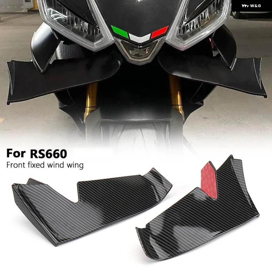 並行輸入品 アプリリア RS660 RS660 2020-2025 オートバイ ABS フロントスポイラー ウィング エアロダイナミック ウィングレットの画像