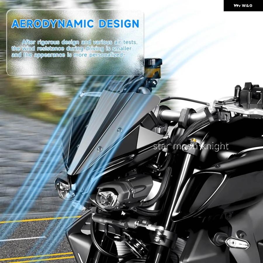 並行輸入品 バイク スポーツ用ウインドシールド ヤマハ SP MT10 MT-10 2022 2023 2024 ウインドスクリーン ウインドシールド デの画像