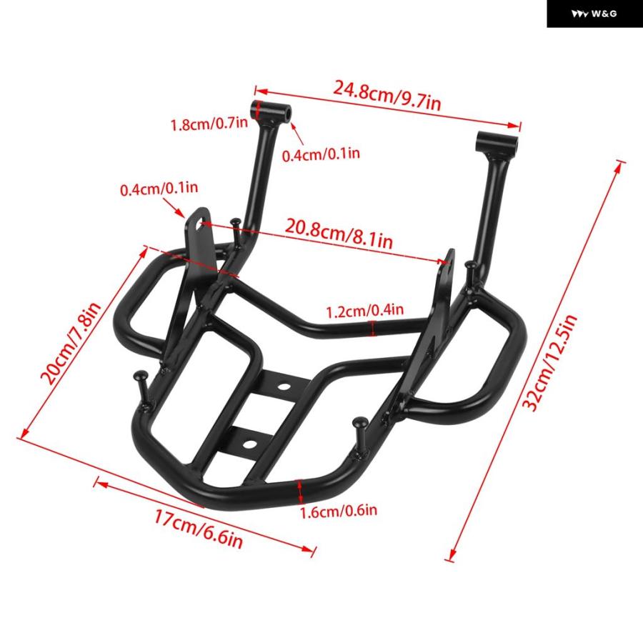 並行輸入品 カワサキ KLX230 KLX230R KLX230SM KLX 230 2021-2024 オートバイ リアラック ホルダー カーゴシェルフ マウント_2