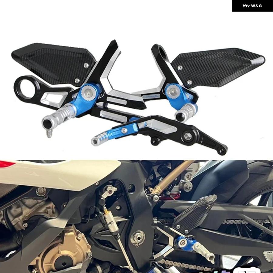 並行輸入品 リアセット 折りたたみ 式ローレット加工 フットペグ カーボンヒールガード BMW S1000RR K67 2019 - 26_3