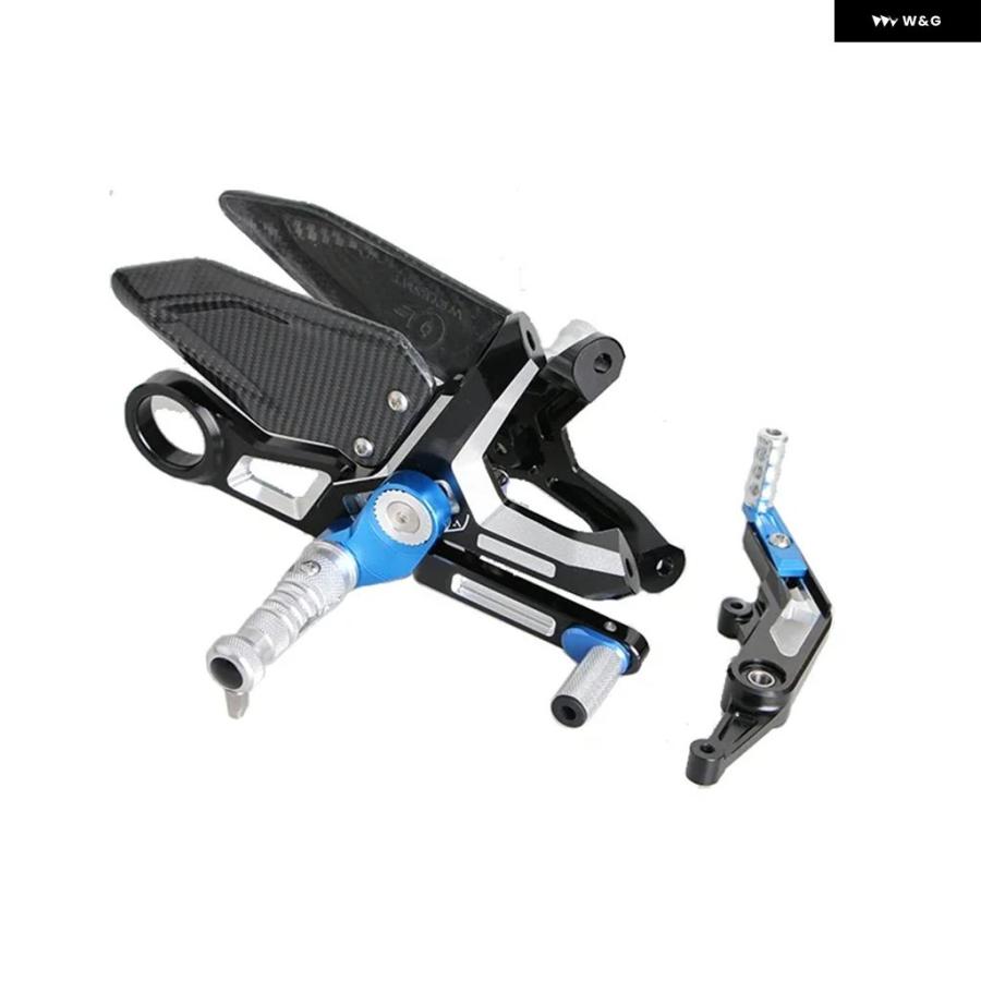 並行輸入品 リアセット 折りたたみ 式ローレット加工 フットペグ カーボンヒールガード BMW S1000RR K67 2019 - 26_7