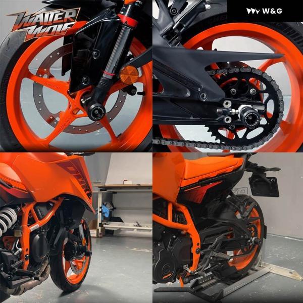 並行輸入品 390 DUKE 2024 2025 125 250 DUKE アクスルホイール スライダー フレーム クラッシュ スライダー スイングアーム スタンド スプール 390DUKE Dの画像