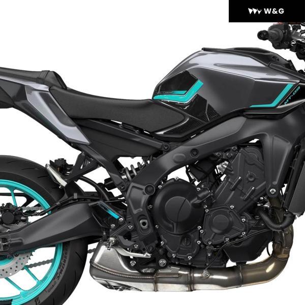 並行輸入品 MT-09 2024 タンクサイド プロテクター キット 対応 3D ステッカー オートバイ バイク アクセサリーの画像