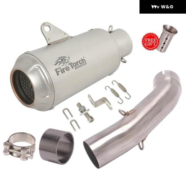 並行輸入品 スリップオン KTM DUKE 125 250 390 アドベンチャー 20220 2021-23 オートバイ バイク 排気エスケープ システム マフラー ミドルリンク パイプ_1