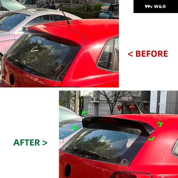 並行輸入品 ルーフスポイラー リアウィング トランク リップ ブーツ カバー フォルクスワーゲン VW ポロ 6R 6C 2009-2017の画像