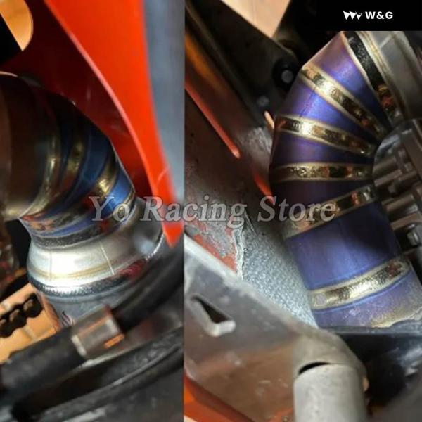 並行輸入品 オートバイ バイク 排気 システム エスケープ チタン 合金 ミドルリンク パイプ モトマフラー スリップオン HUSQVARNA NORDEN 901の画像