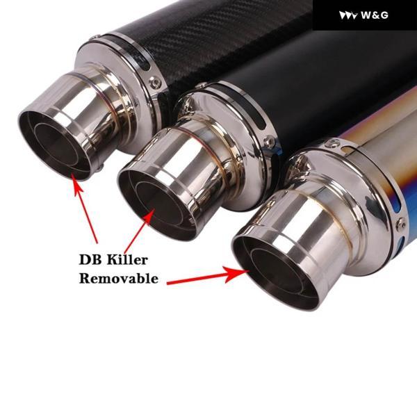 並行輸入品 オートバイ バイク 60MM マフラー エスケープ カスタム テール カーボン マフラー DBキラー Z900 CBR1000RR R1 KTM 1290 ATVの画像