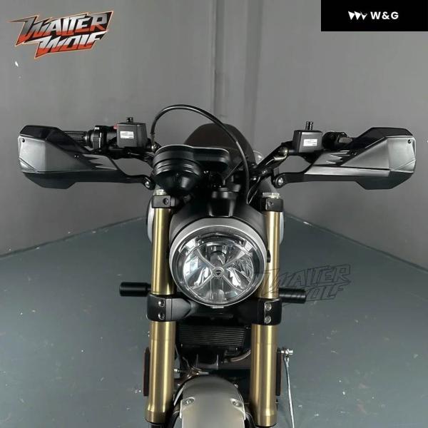 並行輸入品 ドゥカティ スクランブラー 1100 2018-2023 ハンドルバー ハンドガード ウインドシールド ハンドガード を強化 スポーツ/スポーツプロ/ダークプ