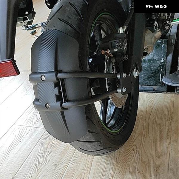 並行輸入品 カワサキ Z125 ER6N ER4N ER-6F ER6F オートバイ バイク アクセサリー リアフェンダー マッドガード マッド フラップ ガードカバー_1