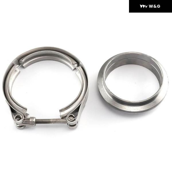 並行輸入品 車 オートバイ バイク ステンレス フランジ Vバンド 排気クランプ Vバンド サイズ 2 2.25 2.5 2.75 3 3.25 3.5 3.75 4インチの画像