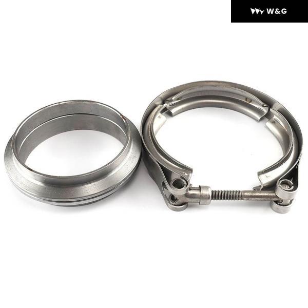 並行輸入品 車 オートバイ バイク ステンレス フランジ Vバンド 排気クランプ Vバンド サイズ 2 2.25 2.5 2.75 3 3.25 3.5 3.75 4インチの画像