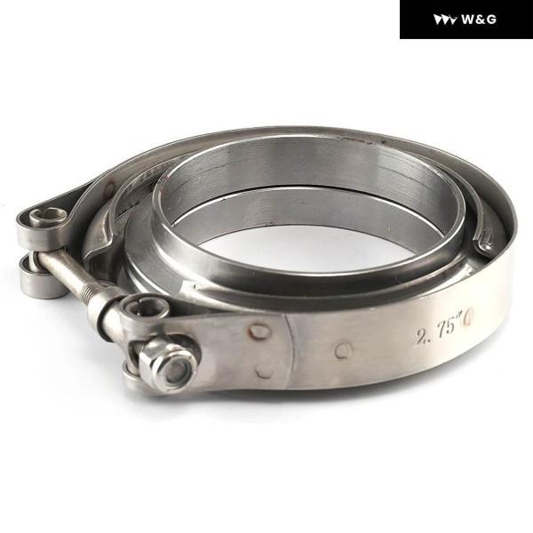 並行輸入品 車 オートバイ バイク ステンレス フランジ Vバンド 排気クランプ Vバンド サイズ 2 2.25 2.5 2.75 3 3.25 3.5 3.75 4インチの画像
