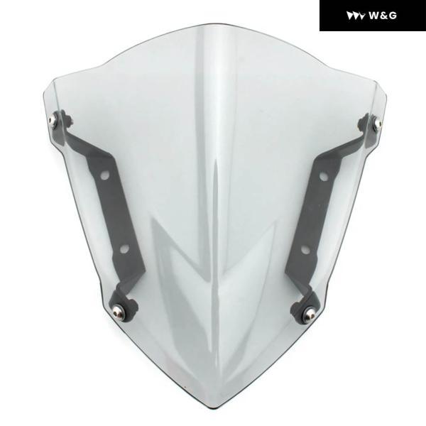 並行輸入品 バイク ABS プラスチック 風防 ウィンドデフレクター ウィンドスクリーン ブラケット 付き ヤマハ MT-09 FZ-09 MT 2014 2015 2016の画像