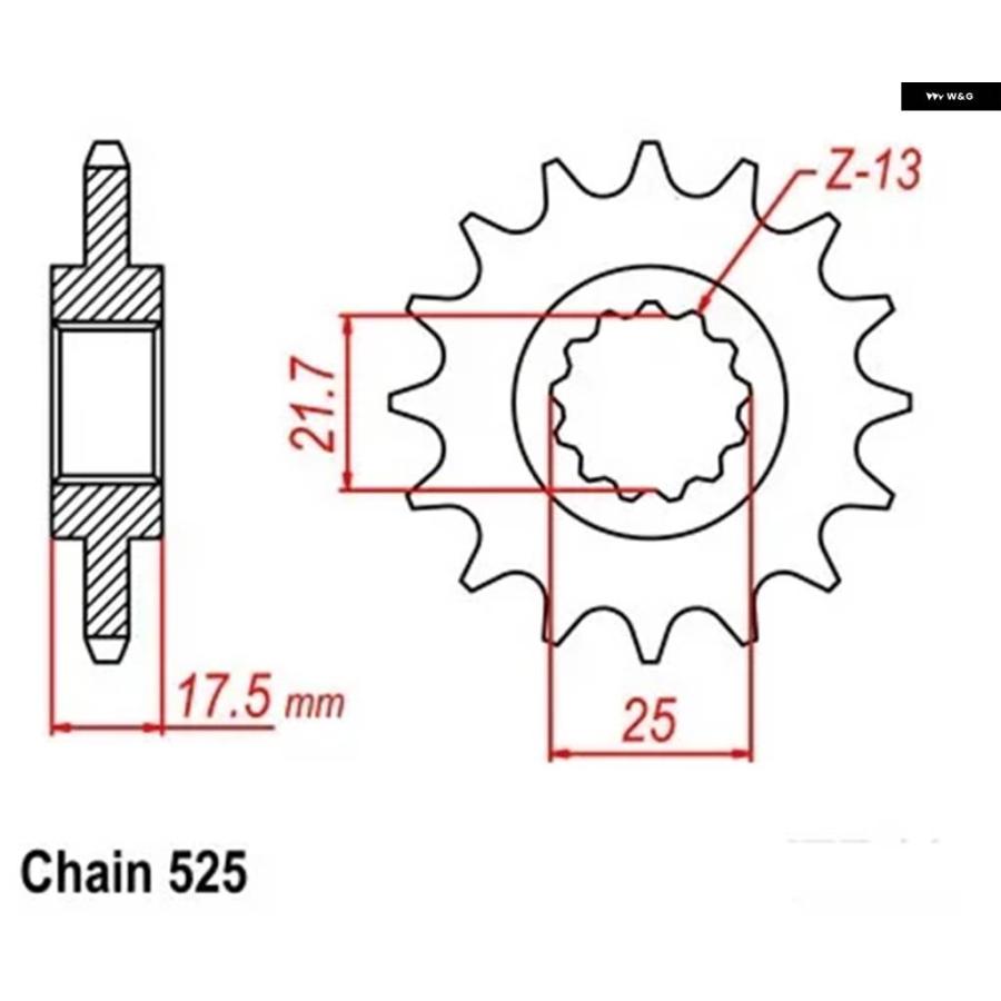 並行輸入品オートバイ 525 チェーン フロント CNC スプロケット ホンダ CBR400 CBR 400 RR CBR400RR NC23 NC29 NC35 RVF400 RVF NC30 VFR400 VFRの画像