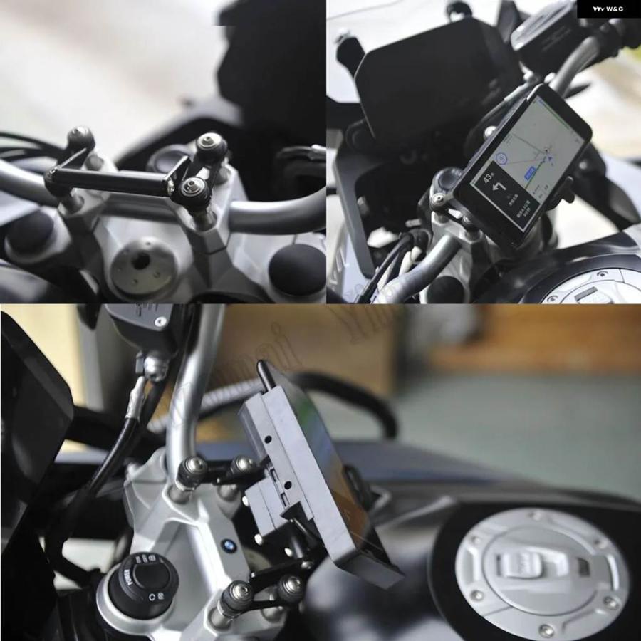 並行輸入品バイク スタンド ホルダー 携帯電話 GPS プレート ブラケット BMW R1200RS R1200R F850GS F750GS F800GS F700GSの画像