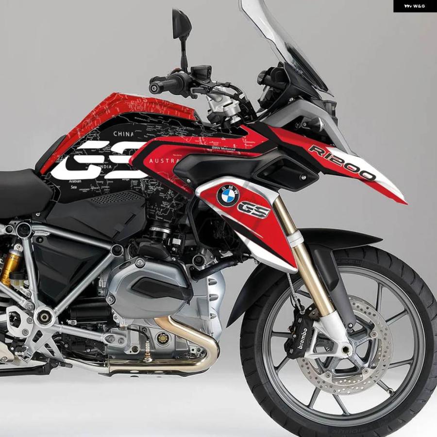 並行輸入品バイクグラフィック デカール キット ケース BMW R1200GS R1200GS 2014-2018 - 世界地図_4