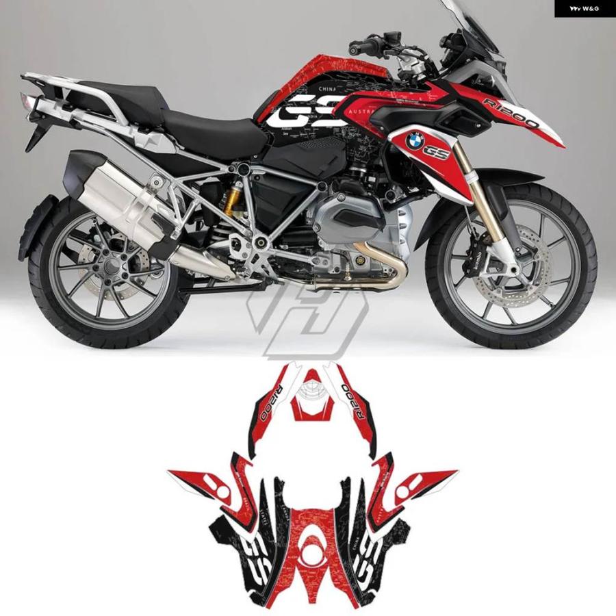 並行輸入品バイクグラフィック デカール キット ケース BMW R1200GS R1200GS 2014-2018 - 世界地図_5