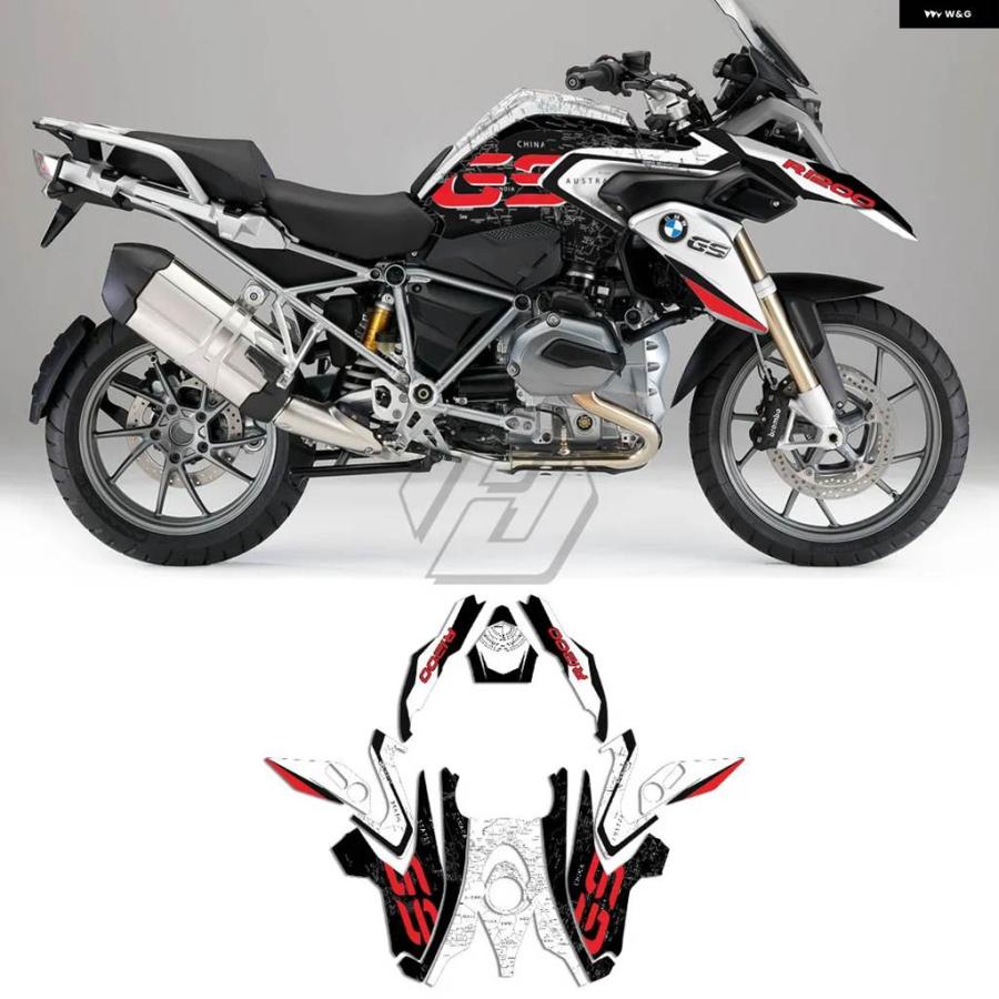 並行輸入品バイクグラフィック デカール キット ケース BMW R1200GS R1200GS 2014-2018 - 世界地図_6