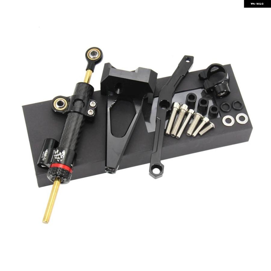 並行輸入品オートバイ カーボンステアリングスタビライズ ダンパー マウント ブラケット キット ヤマハ MT-09 MT09 FZ09 FZ-09 2013 2014 2015 - 2020_19