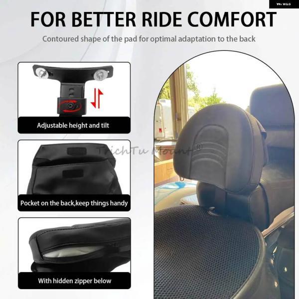ブランド登録なし - 並行輸入品自動二輪車 調節する式ドライバーバックレスト ハーレー ソフテイル FLSTC/ファットボーイ FLSTF 2007-2017 付属品