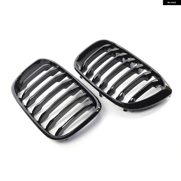 並行輸入品1ペア 光沢ブラック カーフロントキドニーミドル グリル BMW X3 G01 X4 G02 2018-2021_2