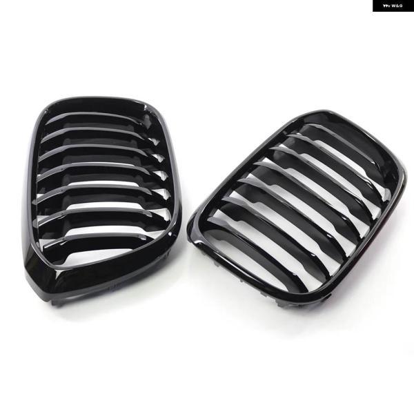 並行輸入品1ペア 光沢ブラック カーフロントキドニーミドル グリル BMW X3 G01 X4 G02 2018-2021_3