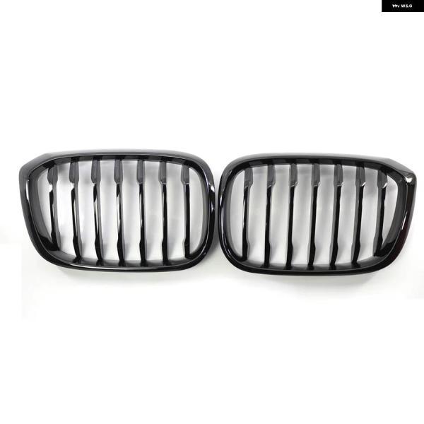 並行輸入品1ペア 光沢ブラック カーフロントキドニーミドル グリル BMW X3 G01 X4 G02 2018-2021_4