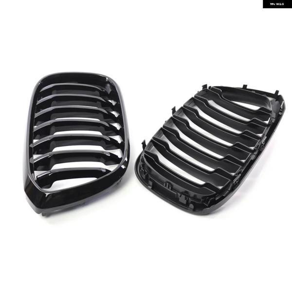 並行輸入品1ペア 光沢ブラック カーフロントキドニーミドル グリル BMW X3 G01 X4 G02 2018-2021_5