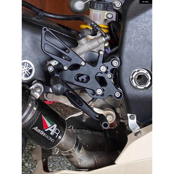 並行輸入品ヤマハ YZFR6 YZF-R6 2006-2023 CNCアルミ オートバイ リアセット フットペグ フットレスト リアセット ペダル_2