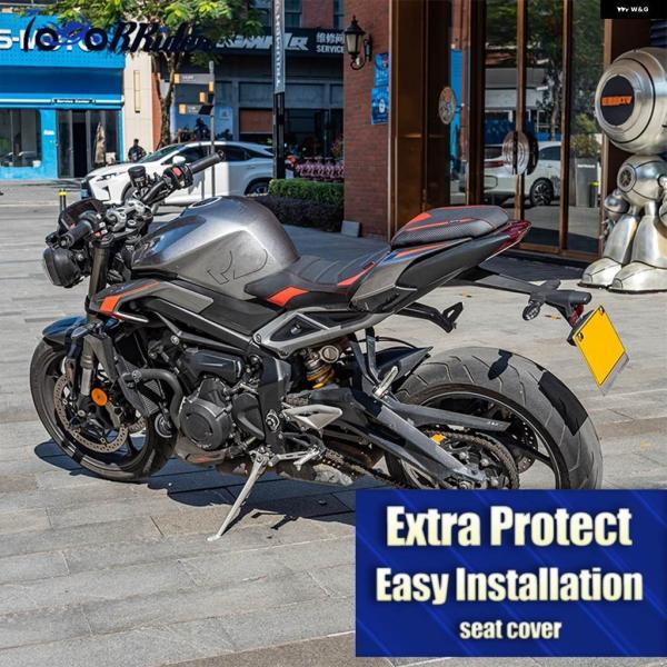 並行輸入品トライアンフ STREET TRIPLE 765 765S 765R オートバイ フロントドライバー シートカバー ピリオンリア パッセンジャー クッション カウル 20_2