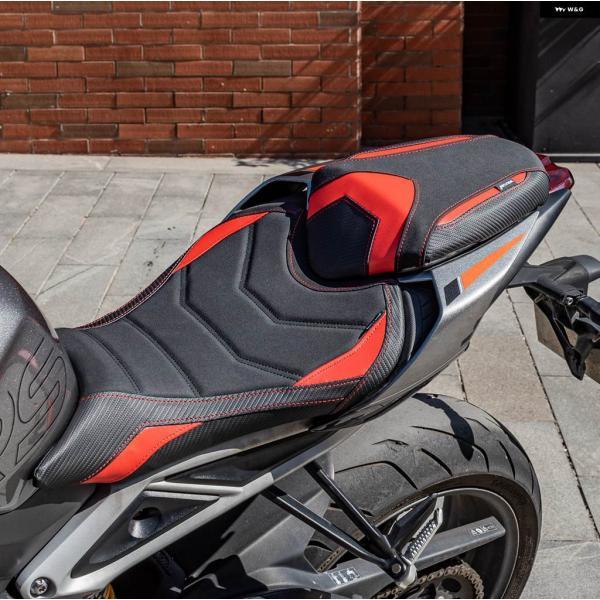 並行輸入品トライアンフ STREET TRIPLE 765 765S 765R オートバイ フロントドライバー シートカバー ピリオンリア パッセンジャー クッション カウル 20_4