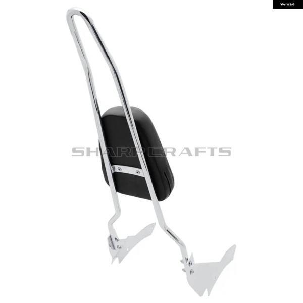 並行輸入品バイク バックレスト シーシーバー ヤマハ V-STAR XVS400 XVS650 ドラッグスター DS400 DS650 XVS DS 650 1996-2017 スパイクボウバックの画像