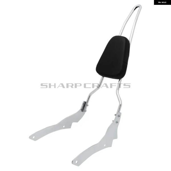 並行輸入品バイク バックレスト シーシーバー ヤマハ V-STAR XVS400 XVS650 ドラッグスター DS400 DS650 XVS DS 650 1996-2017 スパイクボウバックの画像