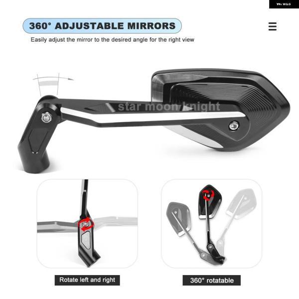 並行輸入品ホンダ CBR650R CB650R 2022- CNCアルミバックミラー バイク アクセサリー 折りたたみ 式サイドバックミラーの画像