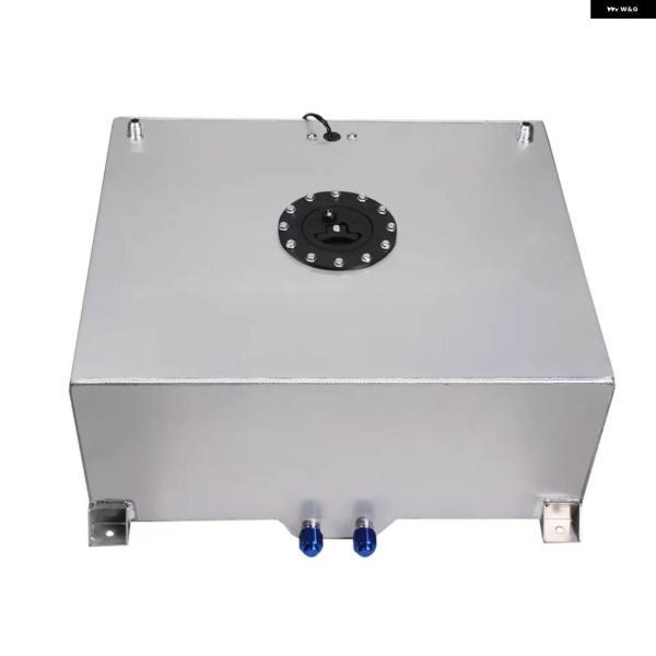 並行輸入品80L 燃料タンク Aセット ミラー ポリッシュ 燃料バッテリー キャップ /フォーム内蔵 センサー付き アルミ ブラック シルバー OCC049の画像