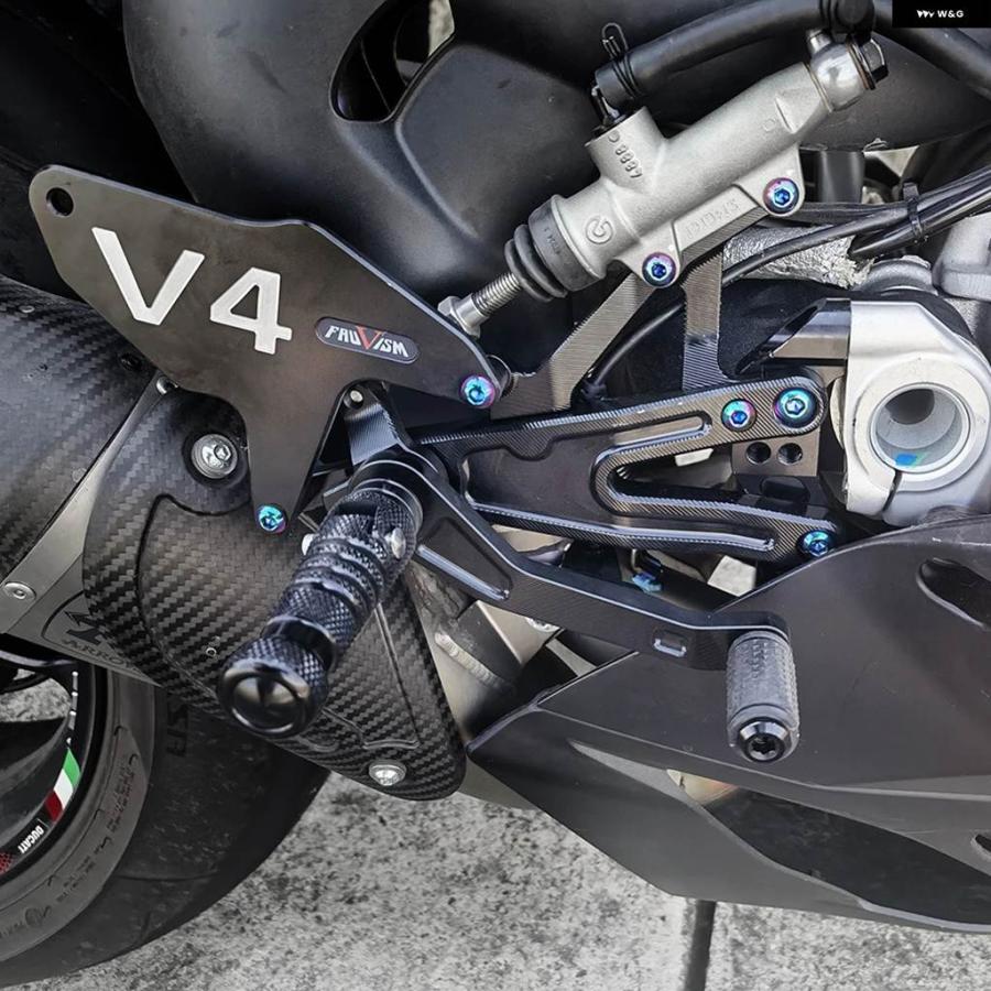 並行輸入品オートバイ リアセット フットペグ ペダル フットペグ リアセット ドゥカティ パニガーレV4 V4S V4R 2018 - 2022 2019 - 21_4