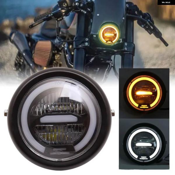 並行輸入品ハーレー レトロライト ホンダ CB400用LED バイク 6.5インチ デイタイム アパーチャーフロント ヘッドライトの画像