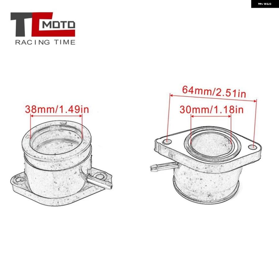 ブランド登録なし - 並行輸入品 TCMOTO ヤマハ XJ900 XJ 900 XJ900F 4BB 58L 自動二輪車 キャブレター 吸いいれる 界面 キャブ アダプタ 31A-13586-00 31A-13596-00