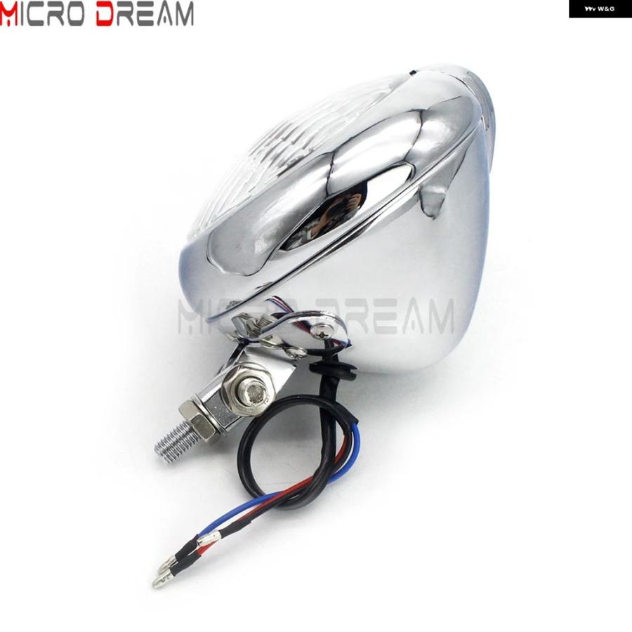 ブランド登録なし - 並行輸入品 自動二輪車 レトロ 前照灯 4.5in 上端照明ランプ ハーレー ホンダ ヤマハ BMW クリーヴァ H4 弁膜 向こう正面 ともし火