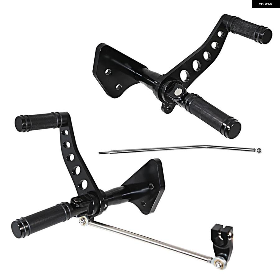 並行輸入品 ハーレー ダビッドソンダイナスーパー グライド FXD FXDXストリートボブ用 2000-2015 フォワード コントロール フットペグ ブラック | ブランド登録なし