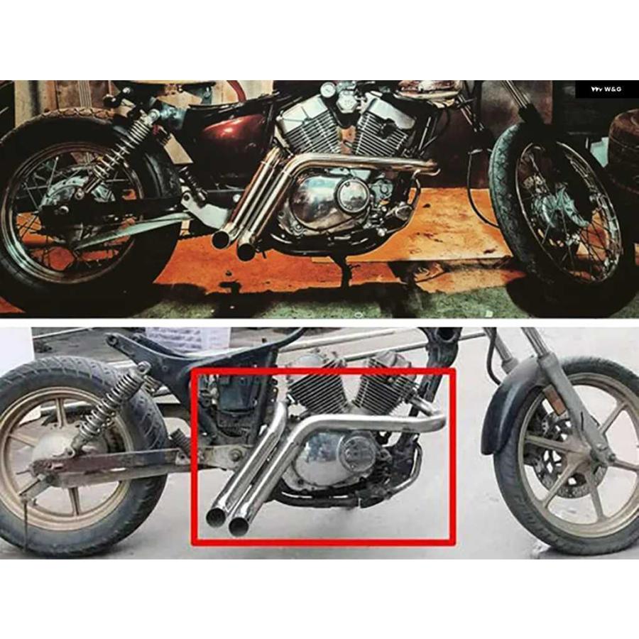 並行輸入品ヤマハ ビラーゴ XV535 XV400 全年式 オートバイ バイク マフラー XV 535 400 ステンレス マフラー フル システム サイレンサー_3